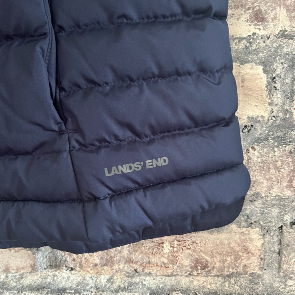 Lands' End Dark Blue Down Puffer Vest NWOT smoke & pet free home Unisex - Picture 3 of 8